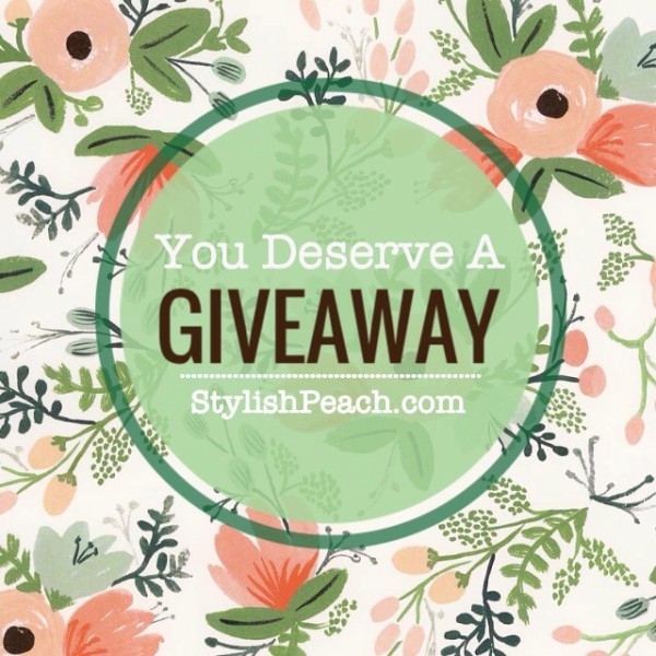 It's Giveaway Time - Stylish Peach